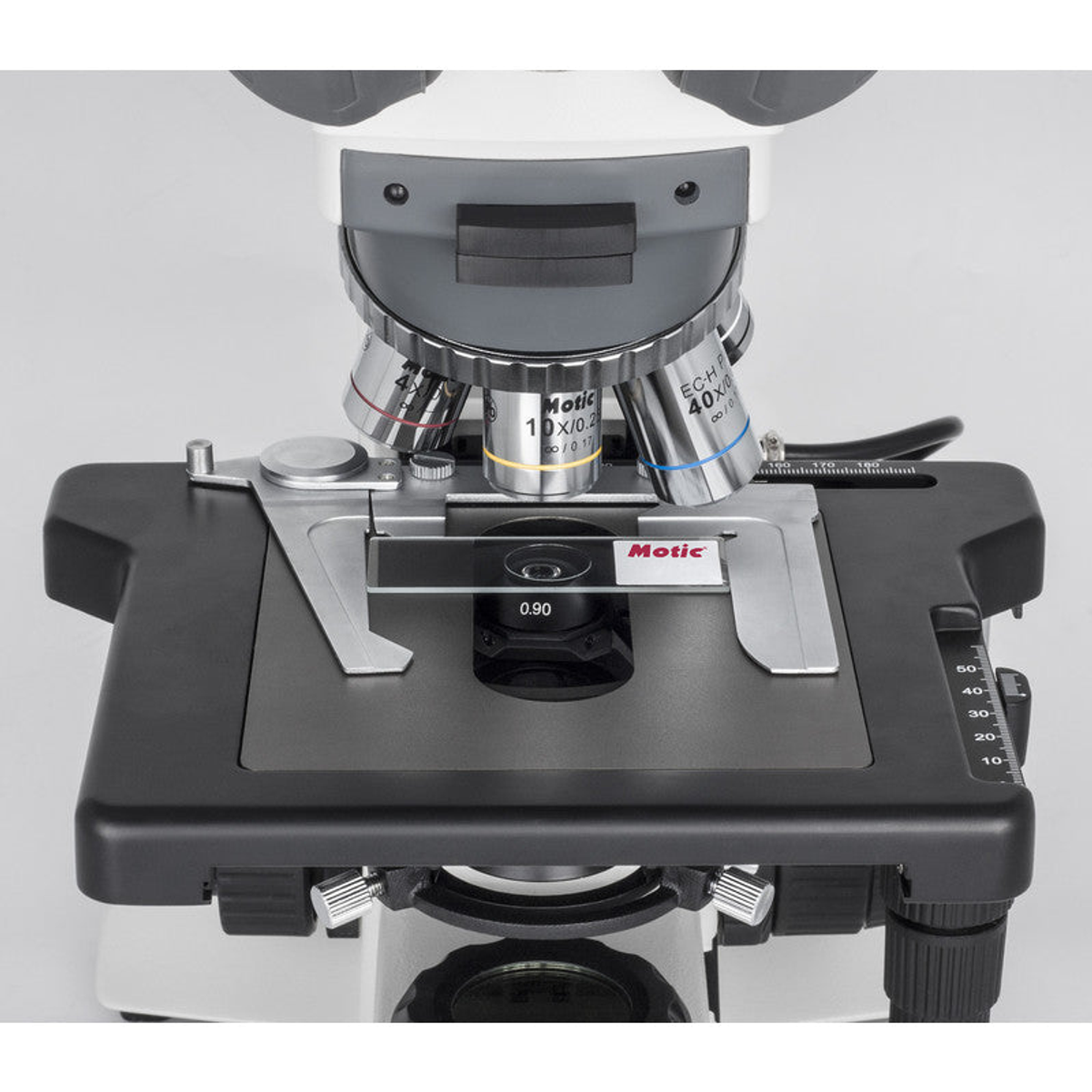 Microscope de laboratoire BA410 Elite trinoculaire 40x à 1000x Halogène 100 W - Motic