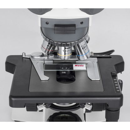 Microscope de laboratoire BA410 Elite trinoculaire 40x à 1000x Halogène 100 W - Motic