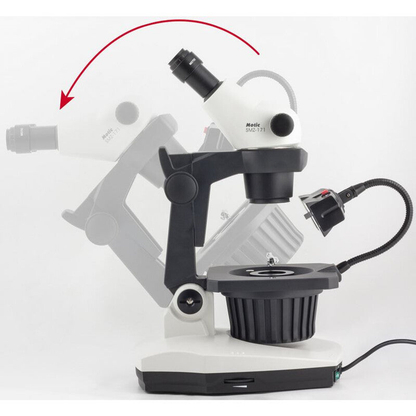 Microscope stéréoscopique binoculaire zoom 7,5-50x pour gemmologie - Motic