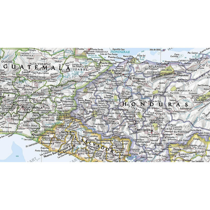 Carte politique de l’Amérique centrale 74 × 56 cm - National Geographic