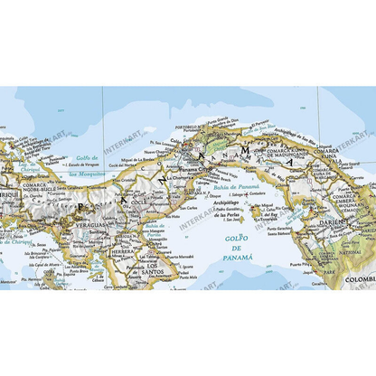 Carte politique de l’Amérique centrale 74 × 56 cm - National Geographic
