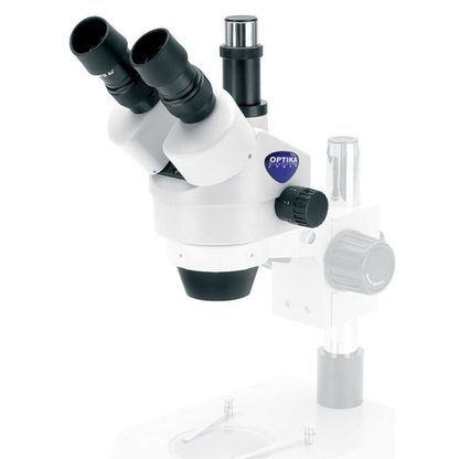 Tête de stéréomicroscope trinoculaire SZO-T 6,7x-45x avec zoom à crans - Optika