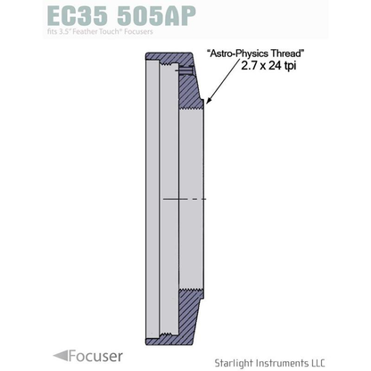 Bouchon de fermeture 88,9 mm pour accessoires Astro-Physics compatibles - Starlight Instruments