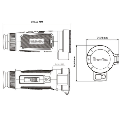 Caméra thermique Wild 650L avec télémètre laser 1 000 m - ThermTec