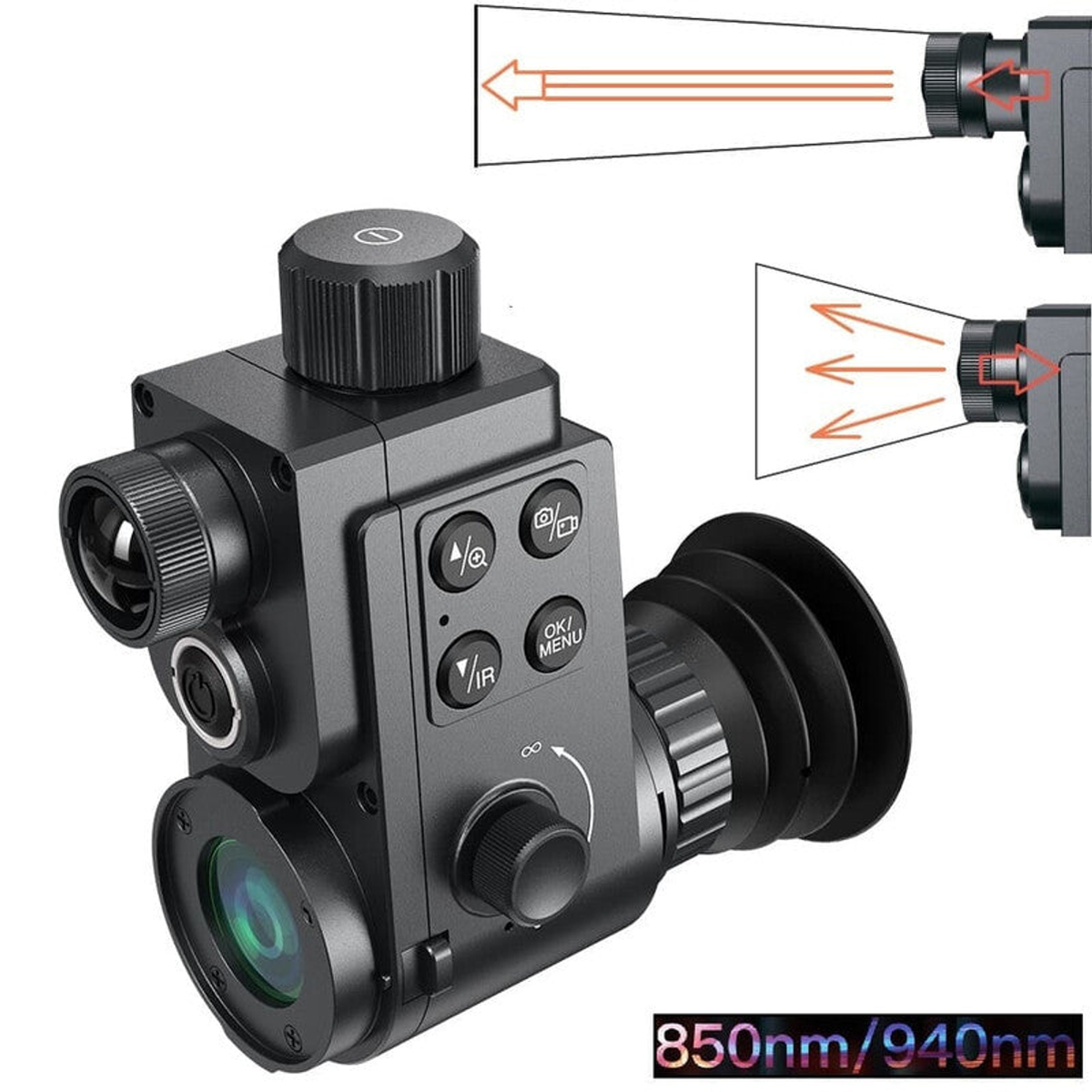 Monoculaire de vision nocturne HT-88 German Edition 16 mm, IR 850 nm, adaptateur 48 mm – Sytong
