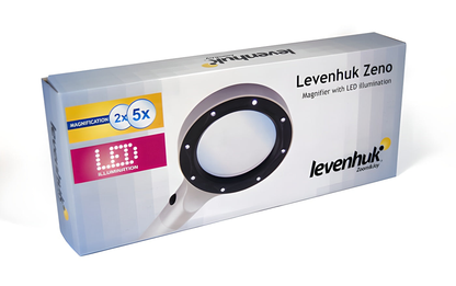 Loupe bifocale LED Zeno 400 2x/4x avec manche en aluminium - Levenhuk