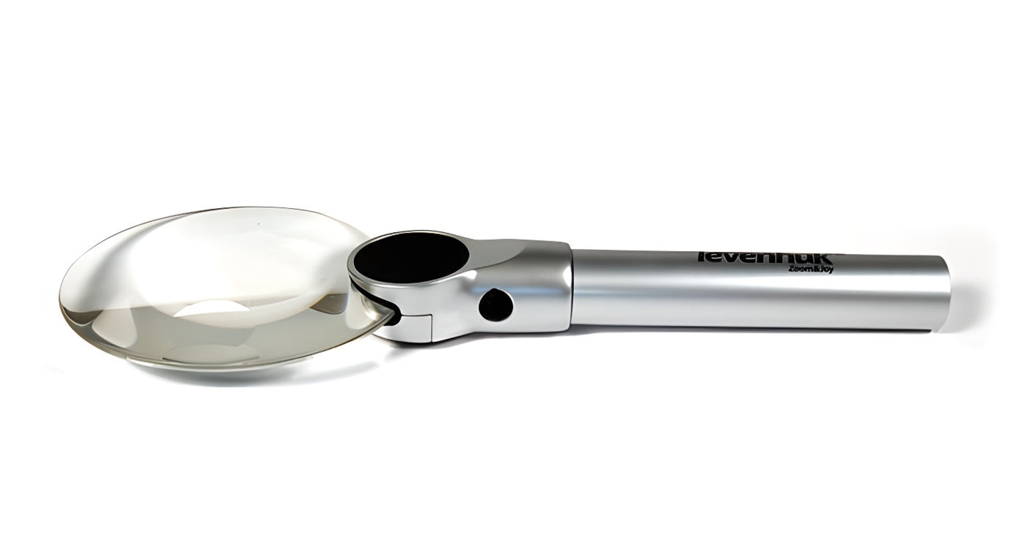 Loupe bifocale LED Zeno 400 2x/4x avec manche en aluminium - Levenhuk