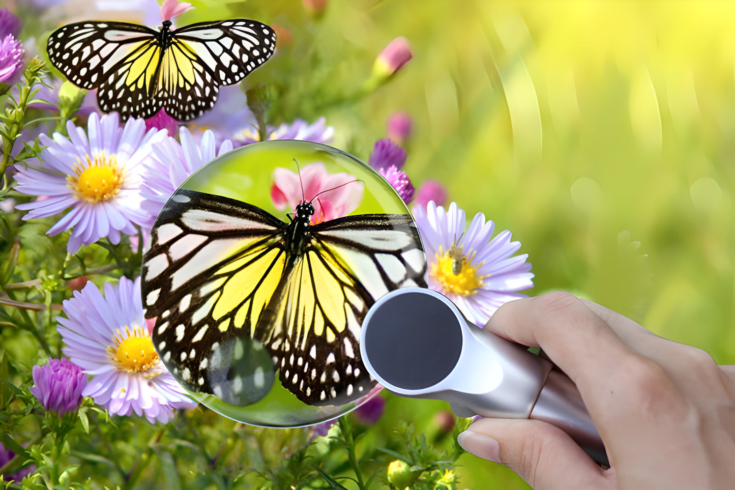 Loupe bifocale LED Zeno 400 2x/4x avec manche en aluminium - Levenhuk