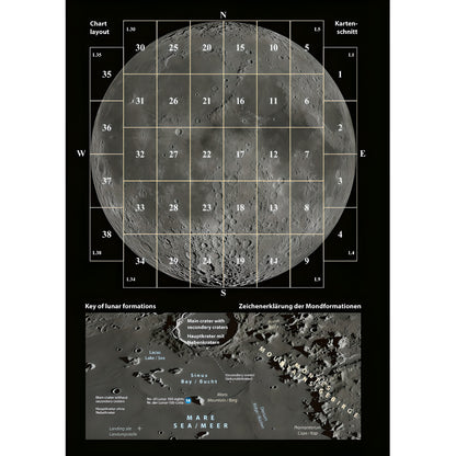 Duplex Moon Atlas Deluxe – Atlas lunaire A3 bilingue | Oculum Verlag