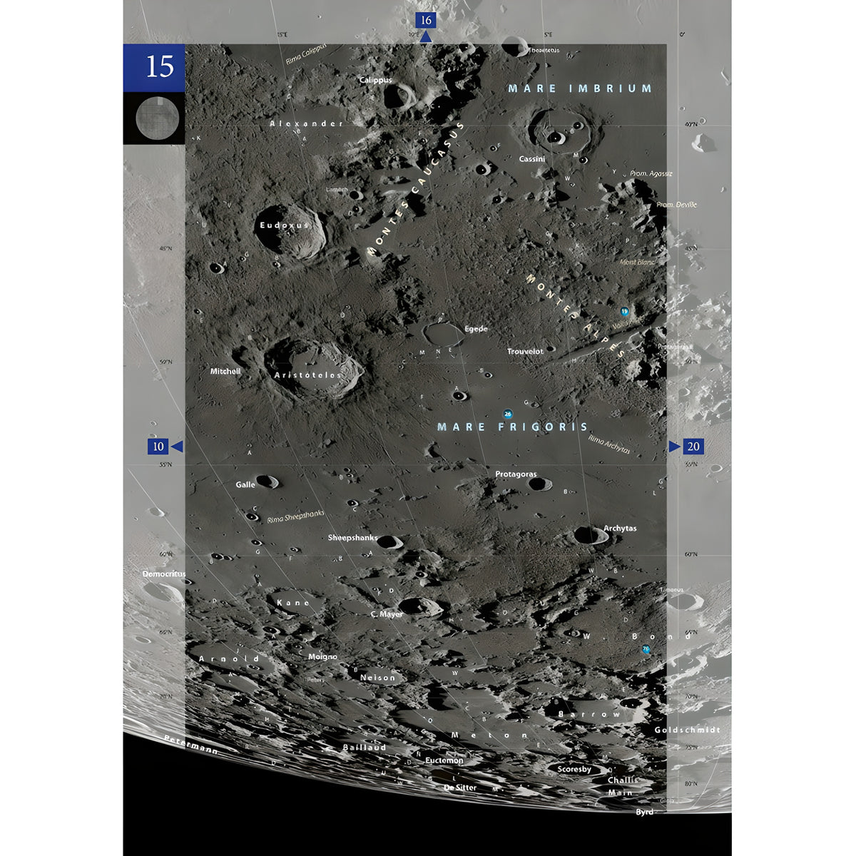 Duplex Moon Atlas Deluxe – Atlas lunaire A3 bilingue | Oculum Verlag