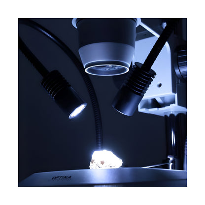 Stéréomicroscope binoculaire zoom 6,7x à 45x pour la minéralogie - Optika