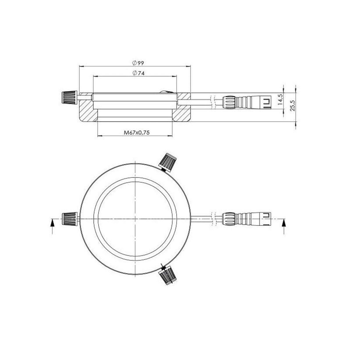Éclairage annulaire LED UV 375 nm pour microscopie - StarLight Opto-Electronics