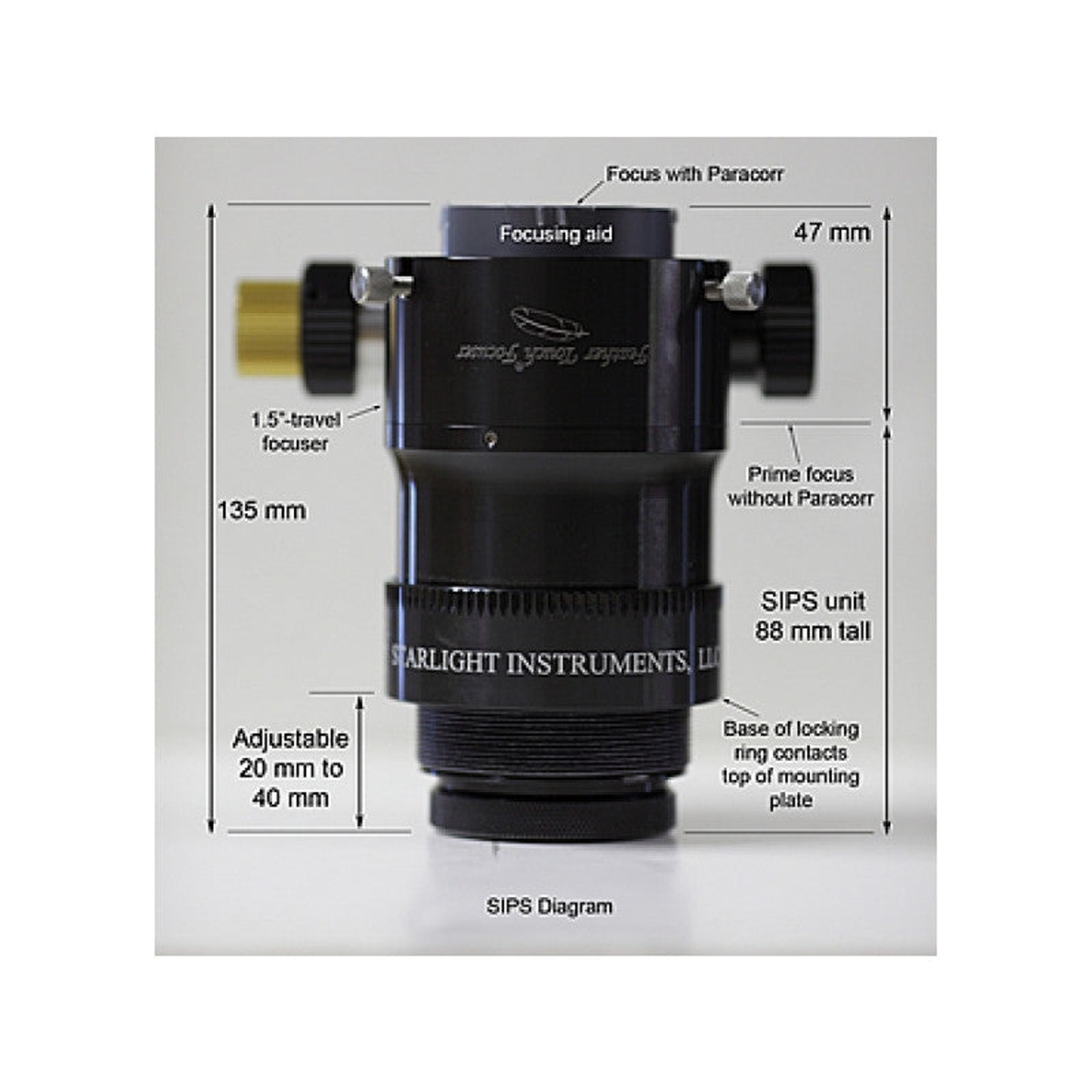 Système SIPS avec correcteur de coma Paracorr pour télescope Newton f/3 - Starlight Instruments