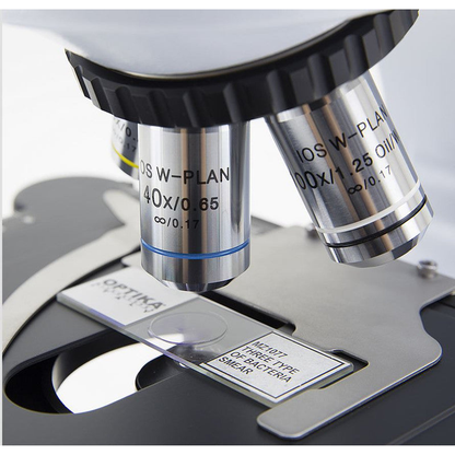 Microscope de discussion trinoculaire à 3 têtes B-510-3 IOS W-PLAN 40–1000× - Optika