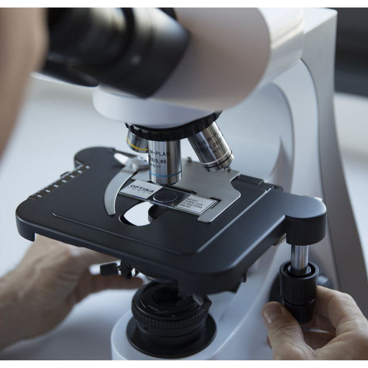 Microscope de discussion trinoculaire à 3 têtes B-510-3 IOS W-PLAN 40–1000× - Optika