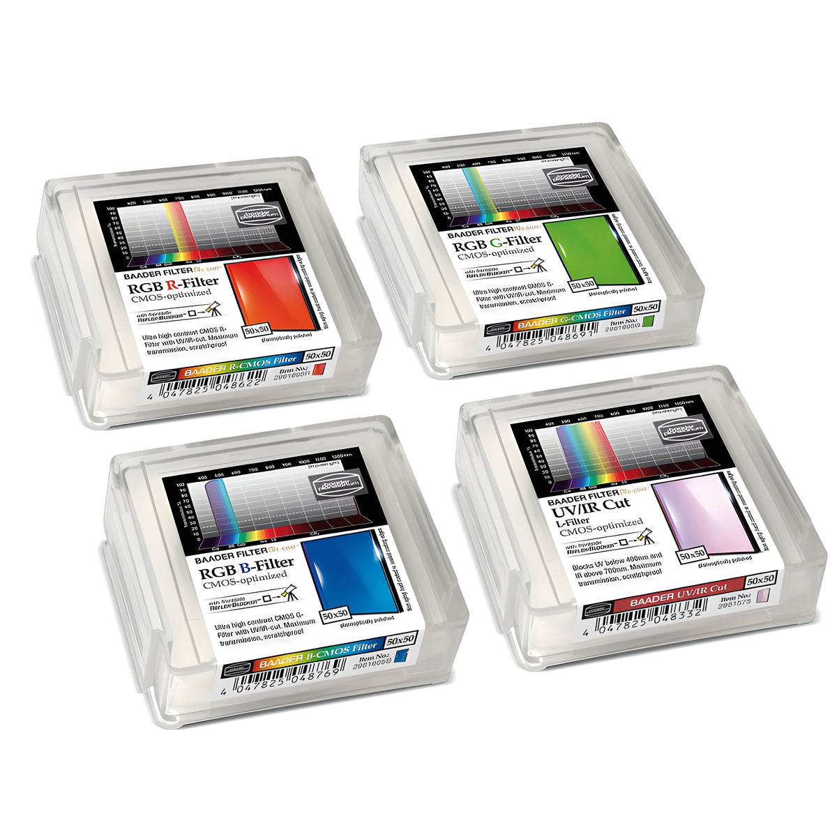 Set de filtres LRGB CMOS 50x50 mm - Baader