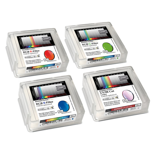 Jeu de filtres LRGB CMOS 31 mm pour astrophotographie - Baader