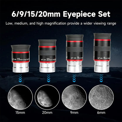 Ultraszéleslátószögű okulárok 68° - 6mm, 9mm, 15mm, 20mm - SVBONY
