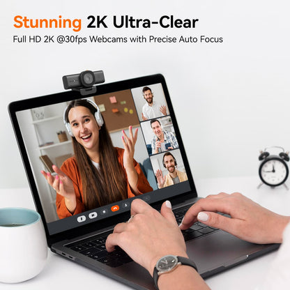 Caméra de Conférence 2K avec Autofocus et Microphones Réducteurs de Bruit - SVBONY