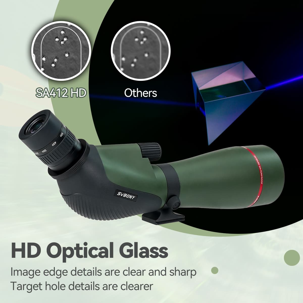 Binoculars for observation 20-60x80mm with Porro Prism for astronomy - Svbony