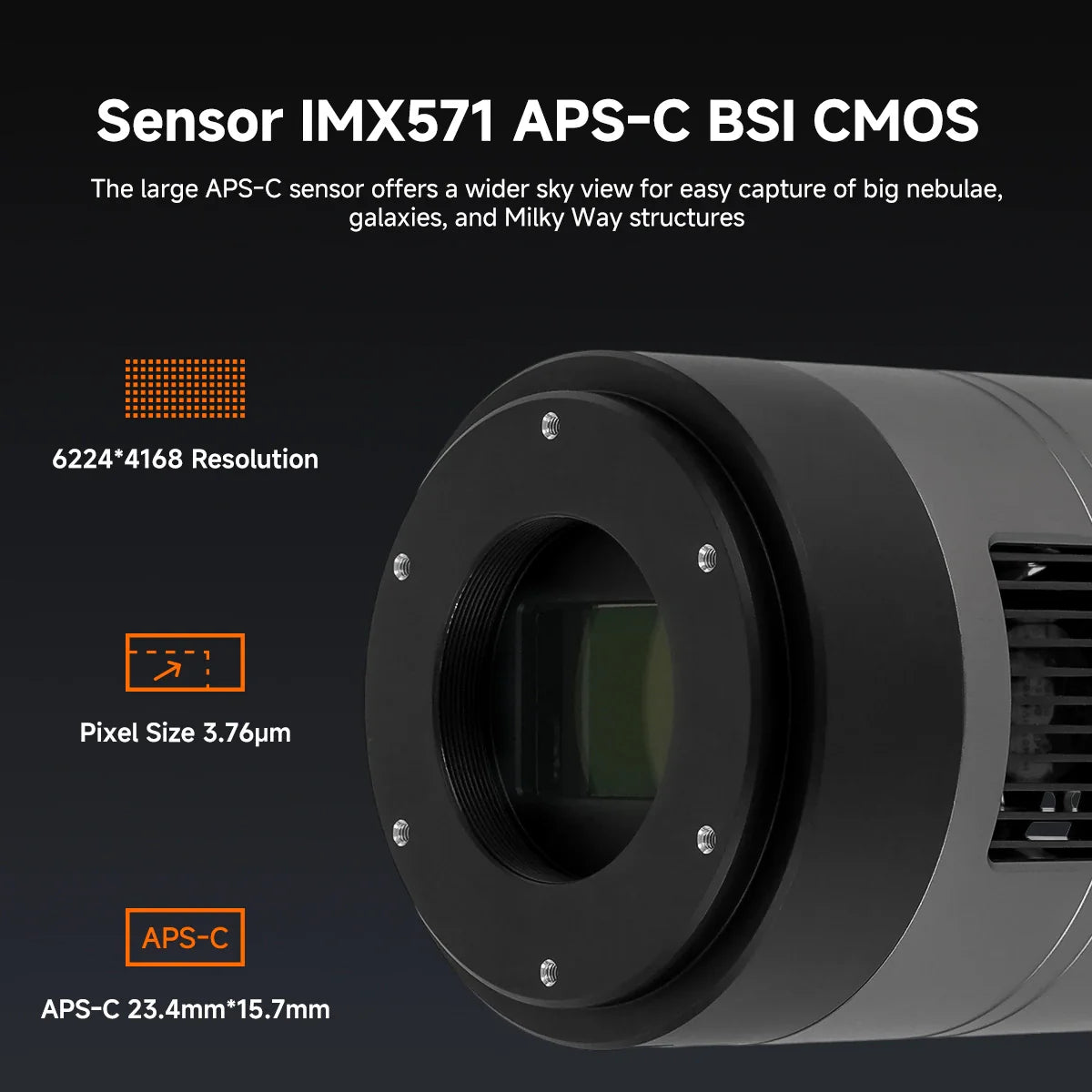 Caméra Refroidie Couleur APS-C SVBONY SC571CC pour imagerie du ciel profond - SVBONY