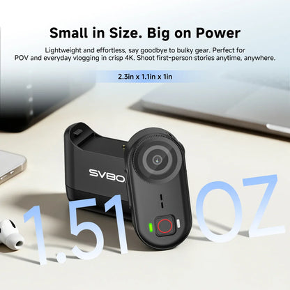 Caméra d’Action Compacte 4K avec Fixation Magnétique SVBONY SVGo M3