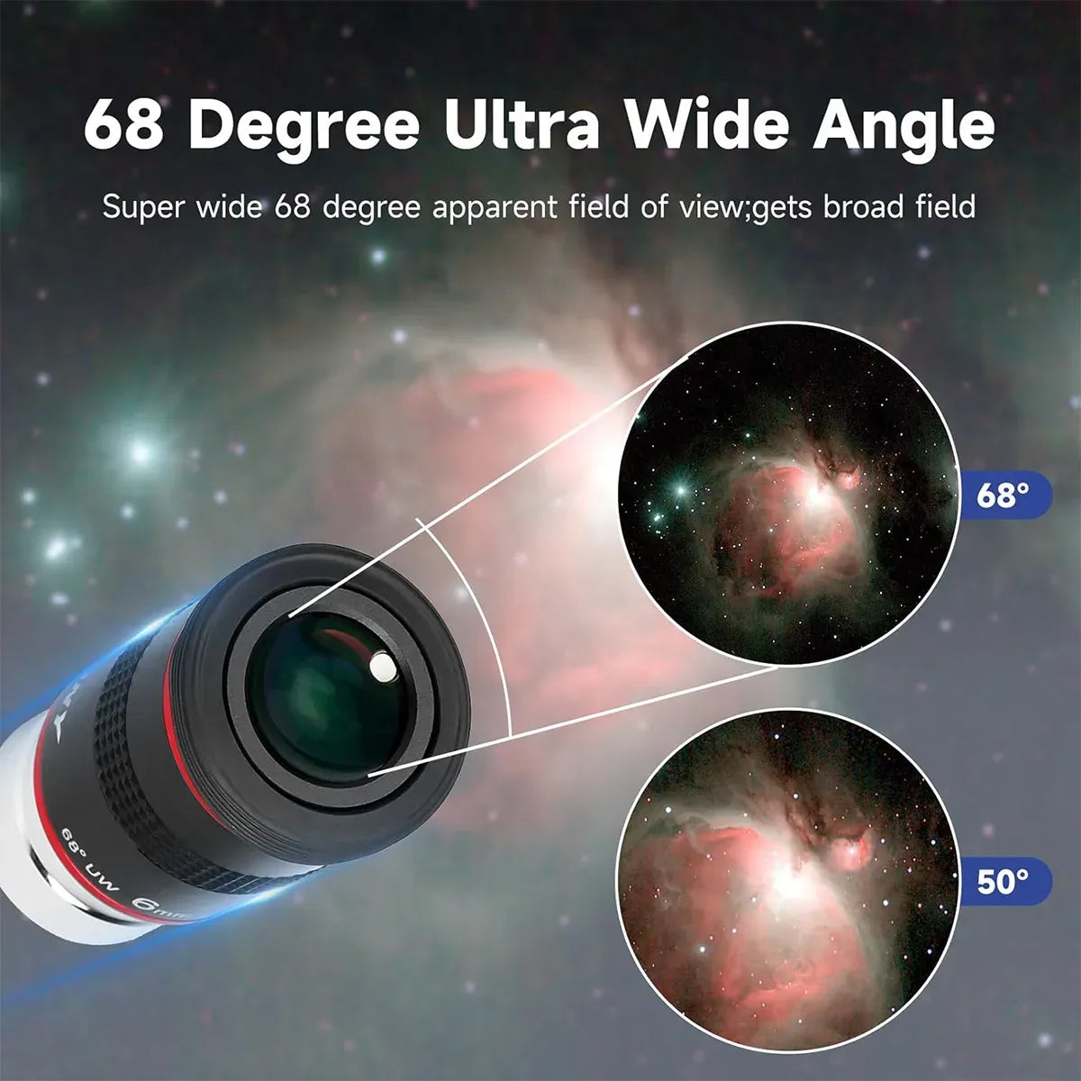 Ultraszéleslátószögű okulárok 68° - 6mm, 9mm, 15mm, 20mm - SVBONY