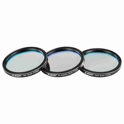 Set de Filtres SHO 5nm 2" SII H-Alpha OIII pour Imagerie Ciel Profond - SVBONY