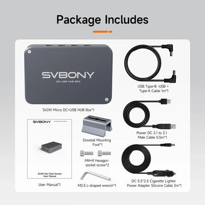 Boîtier d’alimentation et hub USB SV241 12 V – SVBONY