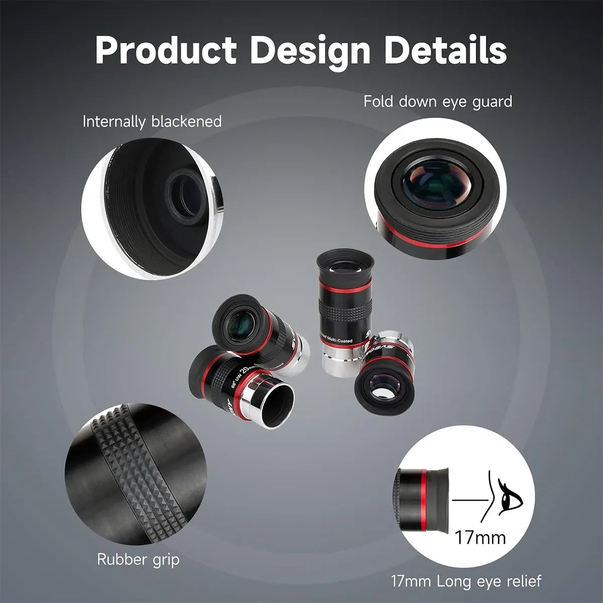 Ultraszéleslátószögű okulárok 68° - 6mm, 9mm, 15mm, 20mm - SVBONY