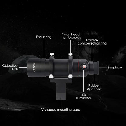 Lunetta de visió SV208 8x50 per a telescopi astronòmic