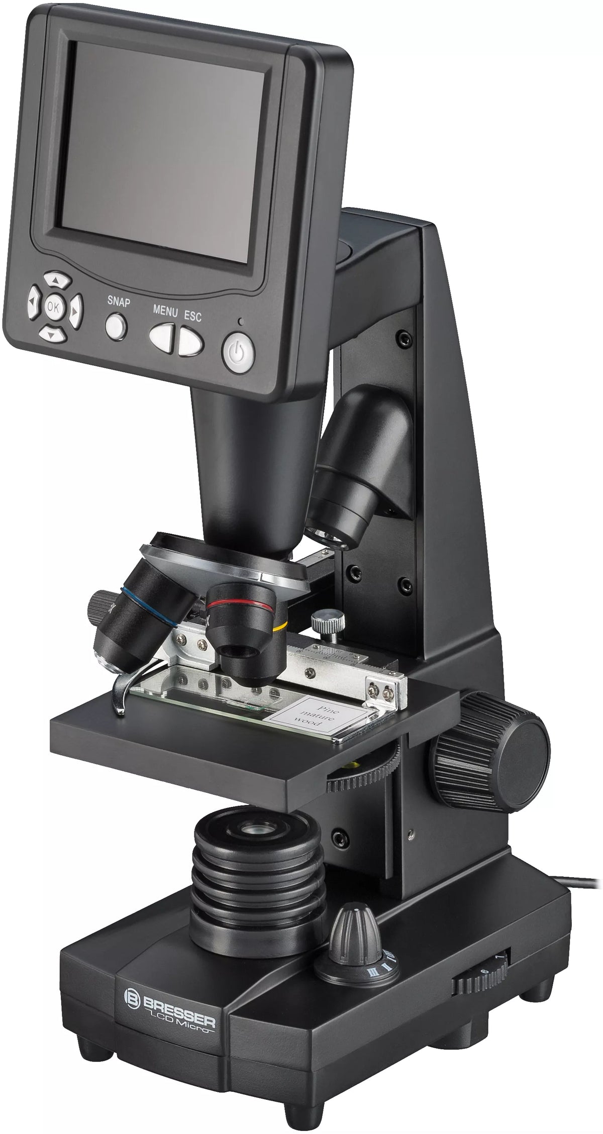 Microscope d’enseignement LCD 8,9 cm, caméra 5 MP et zoom jusqu’à 2000× - Bresser