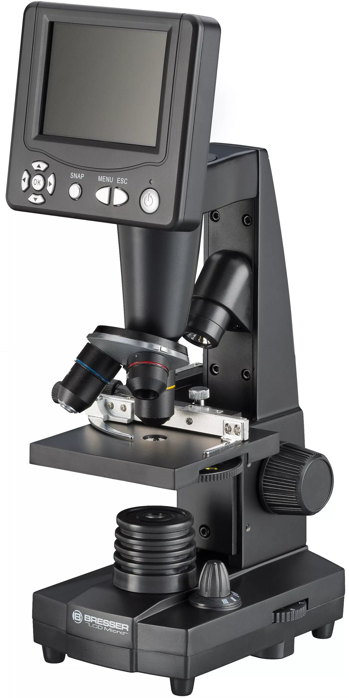 Microscope d’enseignement LCD 8,9 cm, caméra 5 MP et zoom jusqu’à 2000× - Bresser