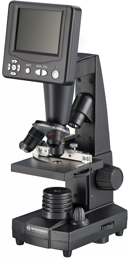 Microscope d’enseignement LCD 8,9 cm, caméra 5 MP et zoom jusqu’à 2000× - Bresser