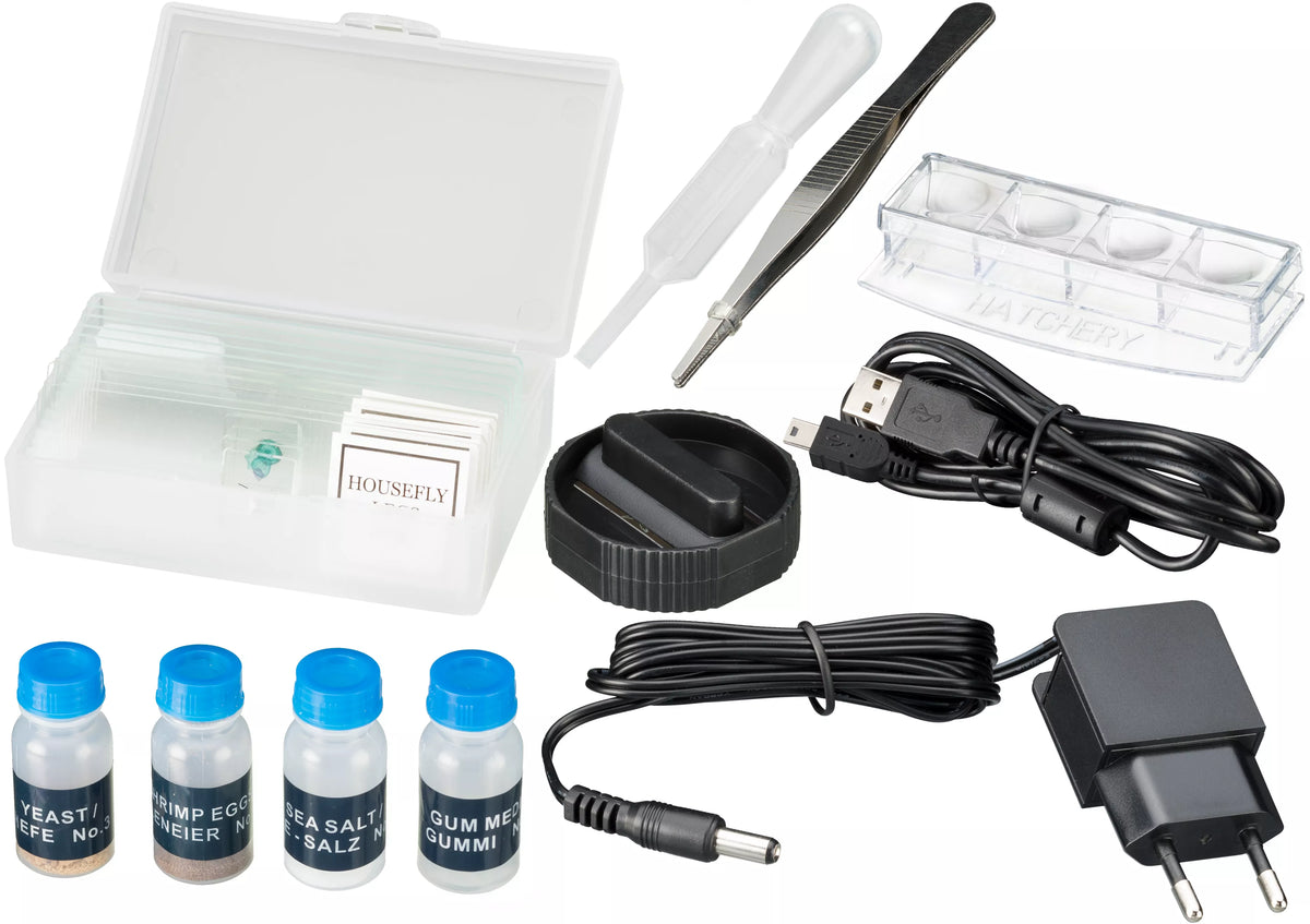 Microscope d’enseignement LCD 8,9 cm, caméra 5 MP et zoom jusqu’à 2000× - Bresser