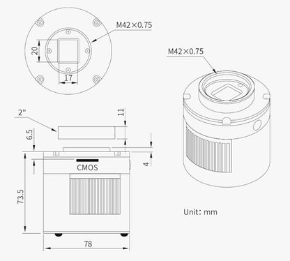 ZWO ASI585MC-P Farbgekühlte Kamera - ZWO