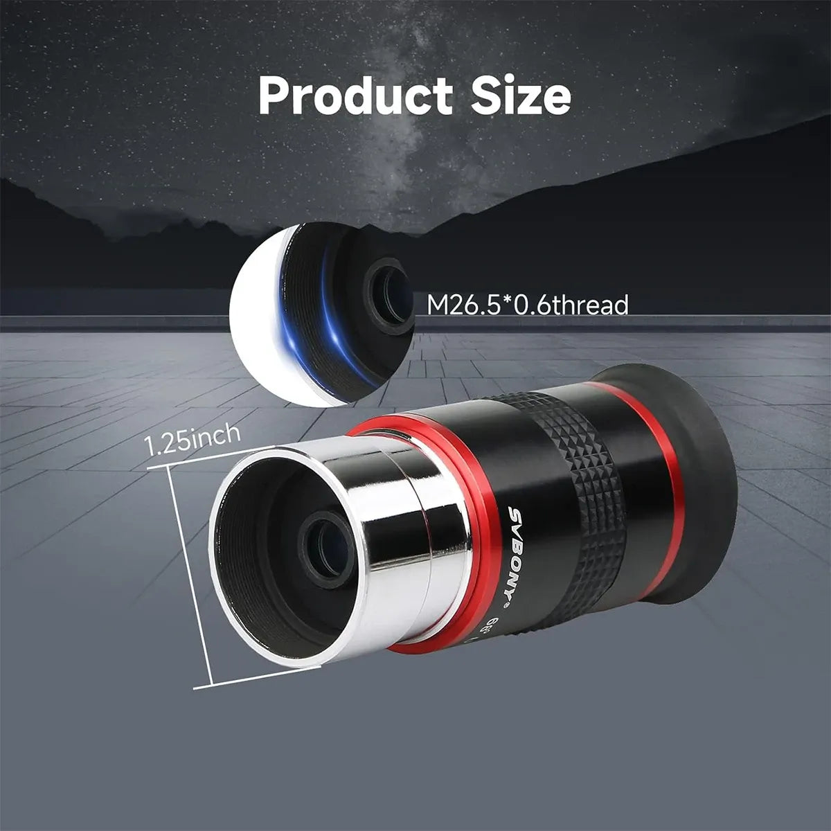 Ultraszéleslátószögű okulárok 68° - 6mm, 9mm, 15mm, 20mm - SVBONY