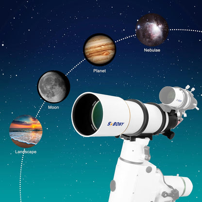 Telescope Astronomique SV48P 90mm f/5,5 avec Objectif ED et Focuser Double Vitesse