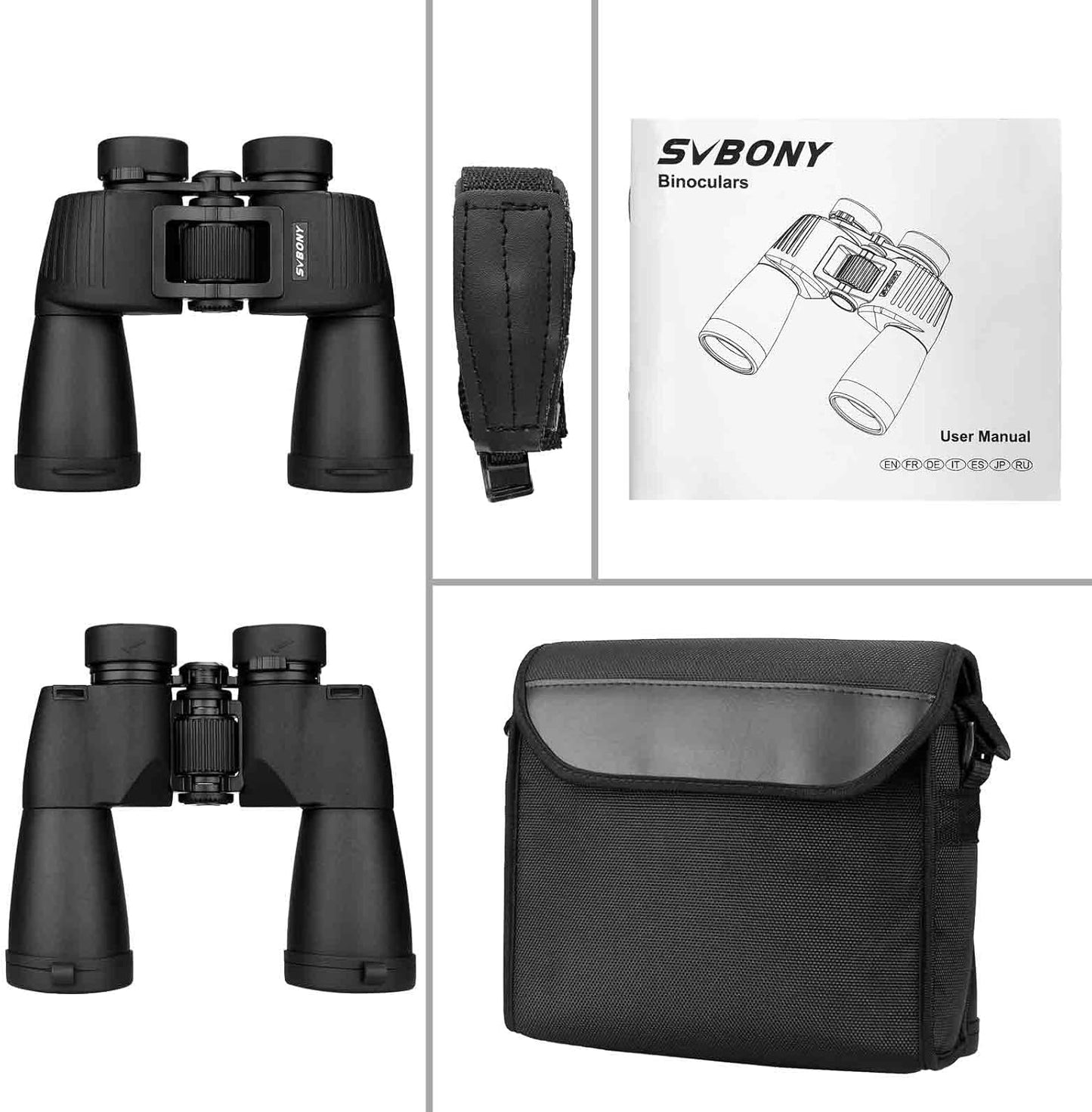 Біноклі SA204 10x50 з водонепроникністю IPX6 та призмою BaK-4