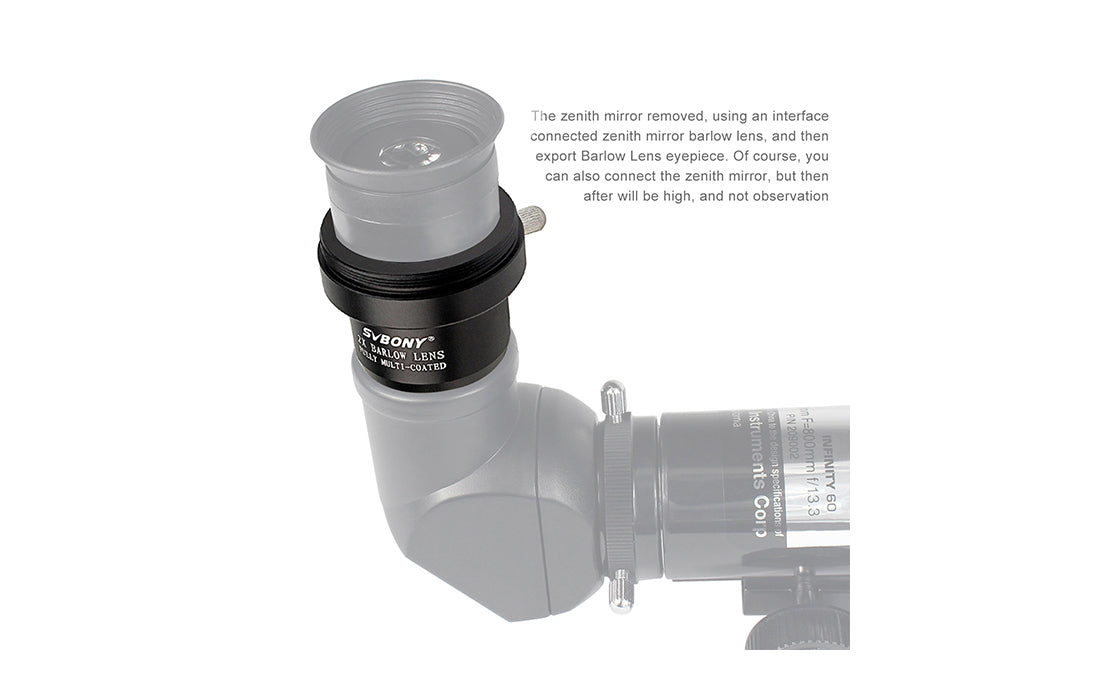 Barlow 2x 1,25 tolli M42 keermest - Svbony