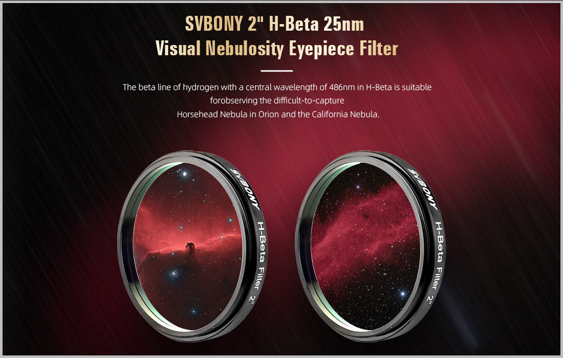 SV132 H-Beta 25nm Narrowband Filter for Visual Nebulosity