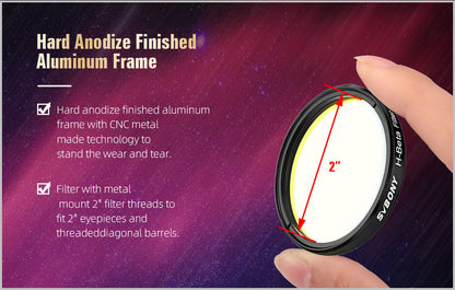 Filtru H-Beta SVBONY SV132 25nm pentru telescop de 2 inci