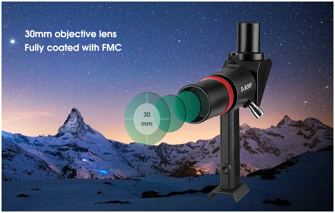 Viseur Coudé SV182 6x30 amb imatge redimensionada i ràter per Telescop - SVBONY