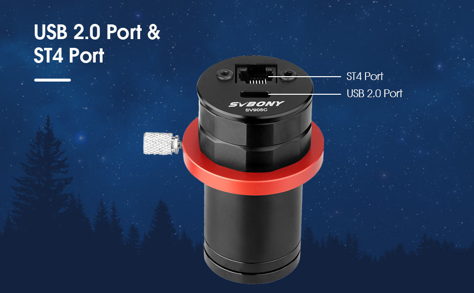 Camera's Guide SV905C su Magnezys CMOS 1.25"" for Astropunktavimo— SVBony