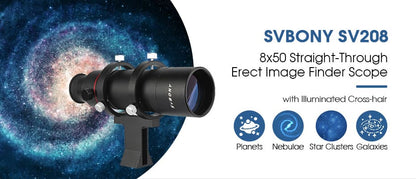 Lunetta de visió SV208 8x50 per a telescopi astronòmic