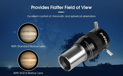 SV216 Barlow Lens 1.25 inch 2X 4-Element