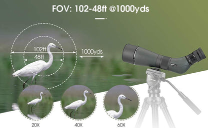 Longa-vista SVBONY SA405 20-60x85 ED para Observação da Fauna e Ornitologia - Vidro ED
