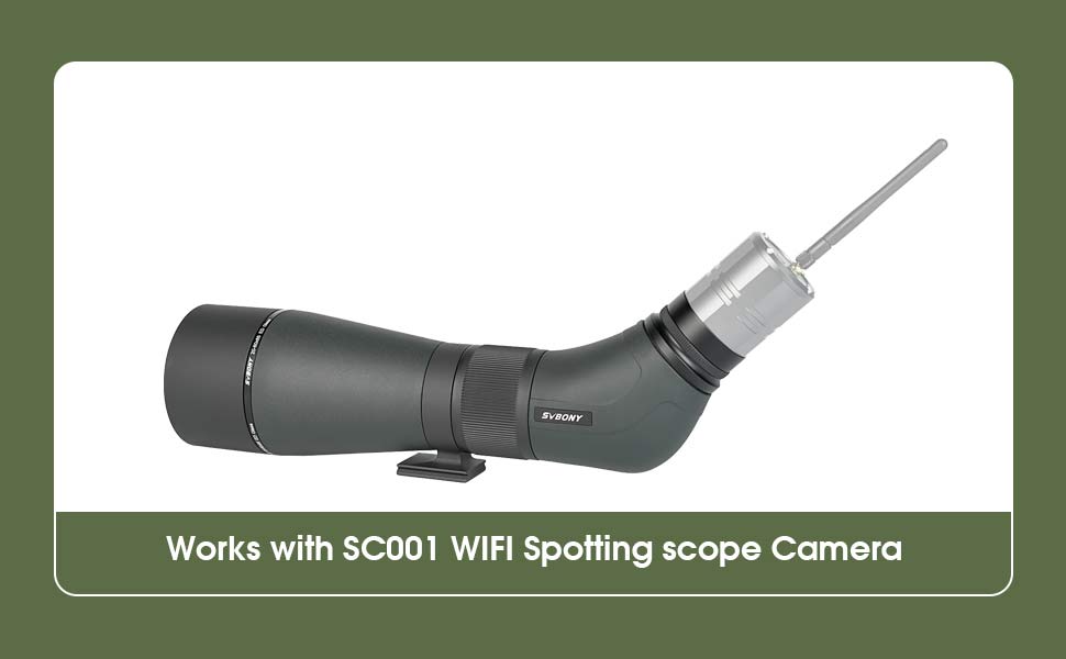 Longa-vista SVBONY SA405 20-60x85 ED para Observação da Fauna e Ornitologia - Vidro ED