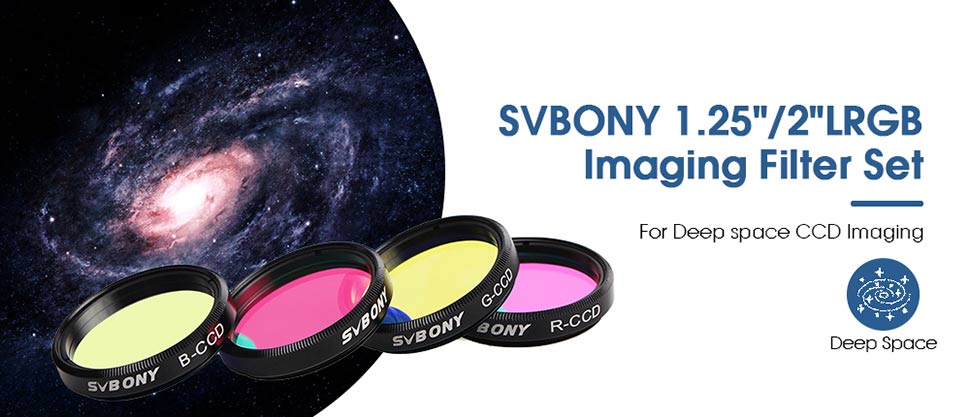 Kit de filtres LRGB de 1,25 pouces per a la fotografia astronòmica - Svbony