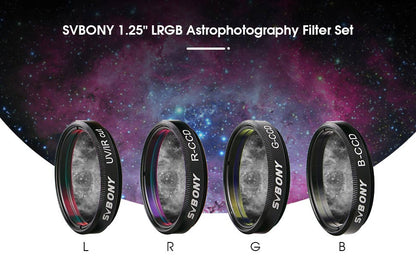 Kit de filtres LRGB de 1,25 pouces per a la fotografia astronòmica - Svbony